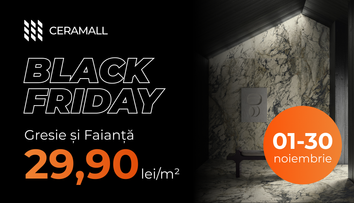 (P) CeraMall dă lovitura de Black Friday: gresie de la 29,90 lei/mp și adeziv gratuit la 34 de modele din colecțiile CERAMAXX Premium