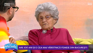 VIDEO Ea este cea mai vârstnică femeie din București. Care este secretul unei vieți lungi