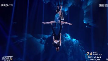 Românii au talent 2023 - semifinala 2. Olya și Valera, demonstrație de forță și curaj printr-un spectacol la înălțime