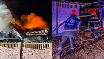 Un preot a murit carbonizat în Onești. Momentul în care locuința lui arde a fost surprins de camerele de filmat. VIDEO