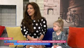 VIDEO Fetița Ioanei Dichiseanu, pentru prima oară la TV