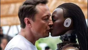 Elon Musk șochează din nou! Avertizarea din spatele pozelor cu el sărutând un robot, generate de Inteligența Articială