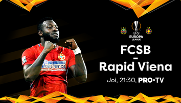 FCSB – Rapid Viena e LIVE la PRO TV joi, la 21:30! Bucurați-vă de fotbal!