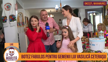 Vasilică Ceterașu și Amalia Ursu, botez spectaculos pentru gemenii lor, Kevin Vasile și Thiago Ioan