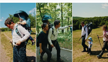 Imagini inedite cu Președintele României. Nicușor Dan a făcut o drumeție alături de familia sa: Copiii au fost cei mai încântați