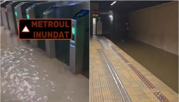 Imaginile cu haosul provocat de furtuna din București au devenit virale. Călătorii fac haz de necaz după ce metroul s-a transformat în „Mica Veneție”: „Gondolele au sistem de debarcare pe partea stângă?”