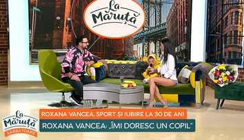 Roxana Vancea a împlinit 30 de ani. A venit în platoul La Măruță împreună cu băiețelul soțului ei
