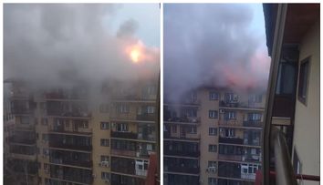 Incendiu la mansarda unui bloc din Chiajna. Pompierii nu puteau trece din cauza  mașinilor parcate și a străzilor înguste