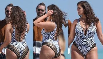 Are 90 de kilograme de curaj. Modelul plus-size care profita de pozele needitate, facute de paparazzi