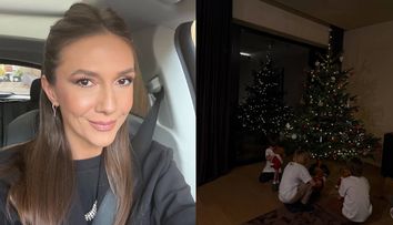 Adela Popescu, imagini de colecție din jurul bradului de Crăciun. Prezentatoarea și cei trei copii au furat startul și au pregătit casa de sărbători: „Sărbătoritul zilei, Andrei, a zis că dorința lui e să facem bradul”