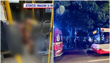Scene șocante într-un autobuz din Pitești. O femeie, care a pulverizat spray paralizant, a fost bătută de șofer. Imaginile surprinse de martori