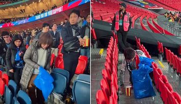 Fanii japonezi, lăudați pentru gestul ”elegant și plin de respect” după victoria contra Angliei, de pe stadionul Wembley