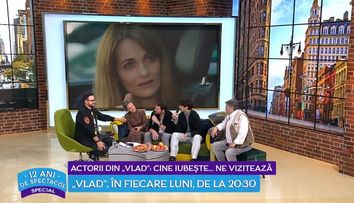 Actorii din VLAD, cadou aniversar pentru Cătălin Măruță la 12 ani de emisiune