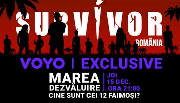 Marea Dezvăluire, în exclusivitate pe VOYO, pe 15 decembrie! Cine sunt cei 12 Faimoși de la Survivor 2023?