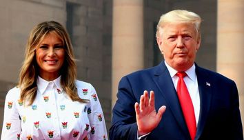 Melania Trump, într-o ținută spectaculoasă la Taj Mahal