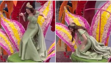 Clipe de panică după ce Miss Univers a fost la un pas să se prăbușească de pe o platformă în fața sutelor de spectatori care asistau la parada Festivalului Fructelor și Florilor. Ce s-a întâmplat cu Fatima Bosch