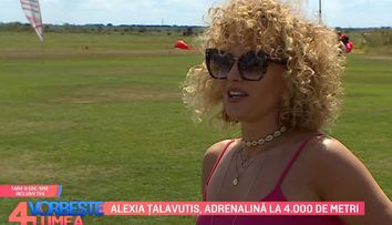 Alexia Țalavutis, adrenalină la 4.000 de metri. Cum a decurs primul salt cu parașuta al actriței