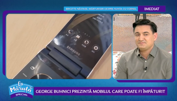 VIDEO George Buhnici prezintă mobilul care poate fi împăturit