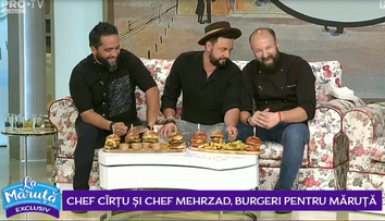 VIDEO Chef Cîrțu și chef Mehrzad, burgeri pentru Măruță. Când au fost inventați burgerii? 
