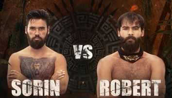 Survivor All Stars, 1 mai 2024. Sorin Pușcașu câștigă colanul de imunitate după o cursă strânsă cu Robert Moscalu. Foștii războinici sunt în culmea fericirii