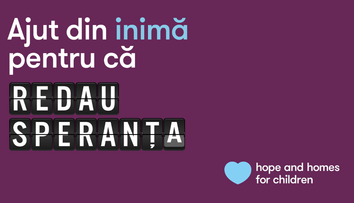 Hope and Homes for Children a lansat campania Ajut din inimă, dedicată copiilor și tinerilor afectați de COVID-19