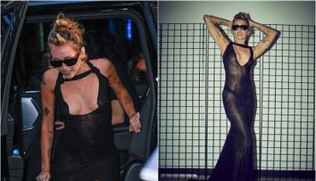 Miley Cyrus, lipsită de inhibiții: a apărut într-o rochie prin care se vedea tot, în fața a sute de oameni