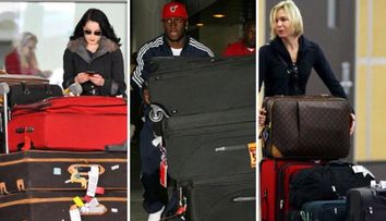 Celebritatile, cu munti de bagaje pe aeroporturile lumii! FOTO