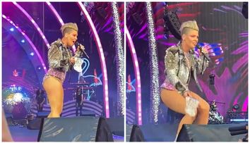 Gest șocant făcut de un fan în timpul unui concert susținut de Pink. Ce a putut să arunce acesta pe scenă