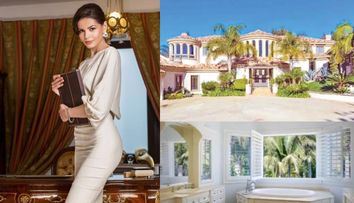 Imagini din interiorul vilei de lux în care trăiește Monica Gabor. Cum arată imobilul din Los Angeles în care fosta „scorpie” de la Izvorani și Mr. Pink locuiesc. Dețin un centru SPA, au apartament pentru oaspeți și o piscină impresionantă