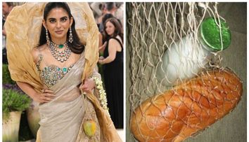 Au revenit plasele în modă? Fiica celui mai bogat om din India a făcut furori la Met Gala cu „gentuța” ei în care ținea un mango. Secretul din spatele acestui look neobișnuit
