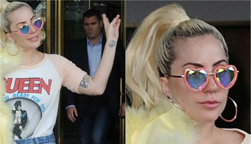 Pare o tinuta perfect normala, pana cand vezi ce poarta pe umar. Lady Gaga, aparitie bizara in New York