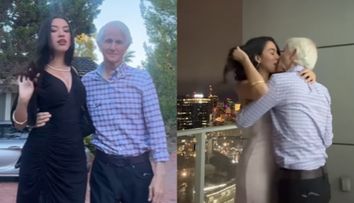 El are 77 de ani, iar ea are doar 26. Formează un cuplu de trei ani și nu ezită să se afișeze în ipostaze tandre pe rețelele de socializare. Imaginile cu ei au devenit rapid virale