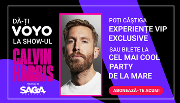 VOYO te trimite la show-ul lui Calvin Harris de la SAGA Beach! Cum poți câștiga bilete la cel mai cool party de la mare