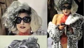 Lady Gaga, costumata in Cruella Deville, dupa concertul de Halloween din Belfast FOTO