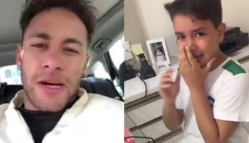 Ce ii spune Neymar pustiului care si-a pierdut tatal fotbalist! L-a facut sa planga - VIDEO