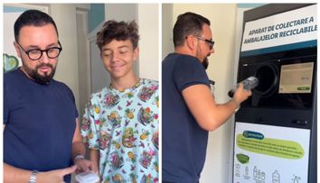Cătălin Măruță și fiul său David au o tradiție, de a merge cu sticlele la reciclat. Reacția românilor care s-au întâlnit cu prezentatorul și cu fiul lui