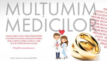 Cellini, cadou neașteptat pentru medicii români din prima linie care se vor căsători în 2020
