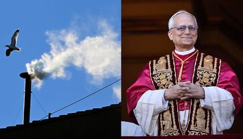Semnul divin care a apărut la Vatican în momentul în care a ieșit fumul alb, ce anunța alegerea unui nou papă. Același lucru s-a întâmplat și la alegerea Papei Francisc, în anul 2013