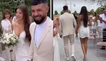 S-au căsătorit! Cântăreața virală pe TikTok și fostul fotbalist au spus marele „DA” în fața ofițerului de stare civilă. Ea are 24 de ani și el 39