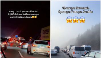 Clipe de coșmar pe autostrăzile Europei: românii din Germania, blocați ore întregi în drum spre casă, de sărbători