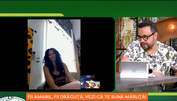 Fii amabil, fii drăguță, vezi că te suna Măruță! Mihaela Rădulescu, luată prin surprindere de Cătălin Măruță