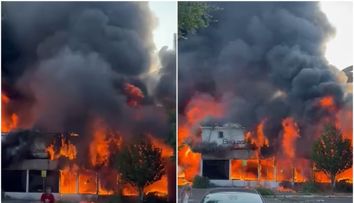 Incendiu devastator la un club celebru din Mamaia! Flăcările uriașe au cuprins întreaga clădire, iar martorii au filmat scenele șocante. VIDEO