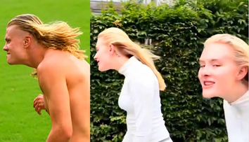 “Nu mă poate convinge nimeni că nu ești cu adevărat Haaland!” Tânăra suedeză care pare sora geamănă a fotbalistului: face milioane de vizualizări pe net imitându-l norvegian
