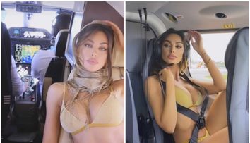 Ce face Mădălina Ghenea în avion, în spatele piloților. Cătălin Botezatu: “Mamăăă! Și am vrut să mă fac pilot!
