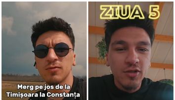 Cu sângerări și picioarele bandajate, dar nu se oprește. Unde se află acum Mihai, tânărul care străbate pe jos distanța între Timișoara și Constanța
