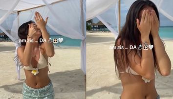 Andreea Bostănică a fost cerută în căsătorie. Influencerița a primit inelul de logodnă în vacanța din Maldive: „Am zis...DA”
