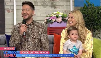 Jorge alături de familie în platoul Vorbește Lumea
