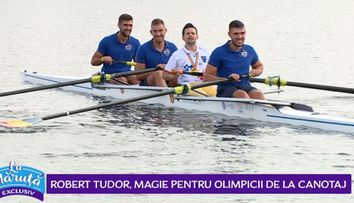 VIDEO Robert Tudor, surpriză magică pentru olimpicii de la canotaj