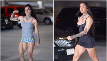 Peste 5 milioane de oameni o urmăresc fascinați de formele ei. Cum se transformă culturista atunci când își pune rochie mini