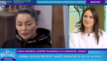 VIDEO Andreea Negoiță, despre planurile lui Carmen în Ferma